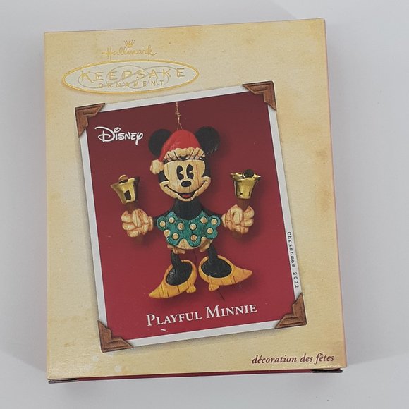 Hallmark Other - Disney Mickey Mouse Playful Minnie Bells Wood-like